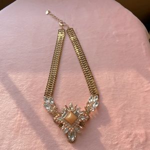 Gold and peach colored fashion necklace